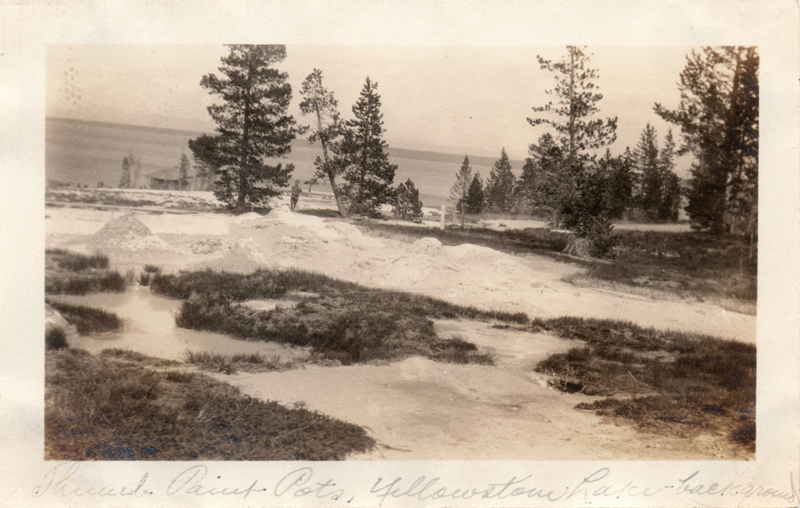 1924n2_Thumb_Paint_Pots_Yellowstone_Lake_in_background_26Jun1924