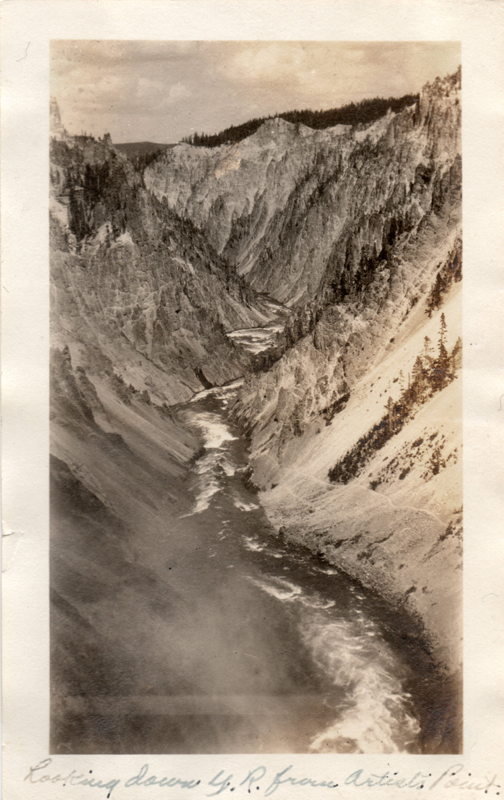 1924o6_Looking_down_Yellowstone_River_from_Artists_Point_27Jun1924